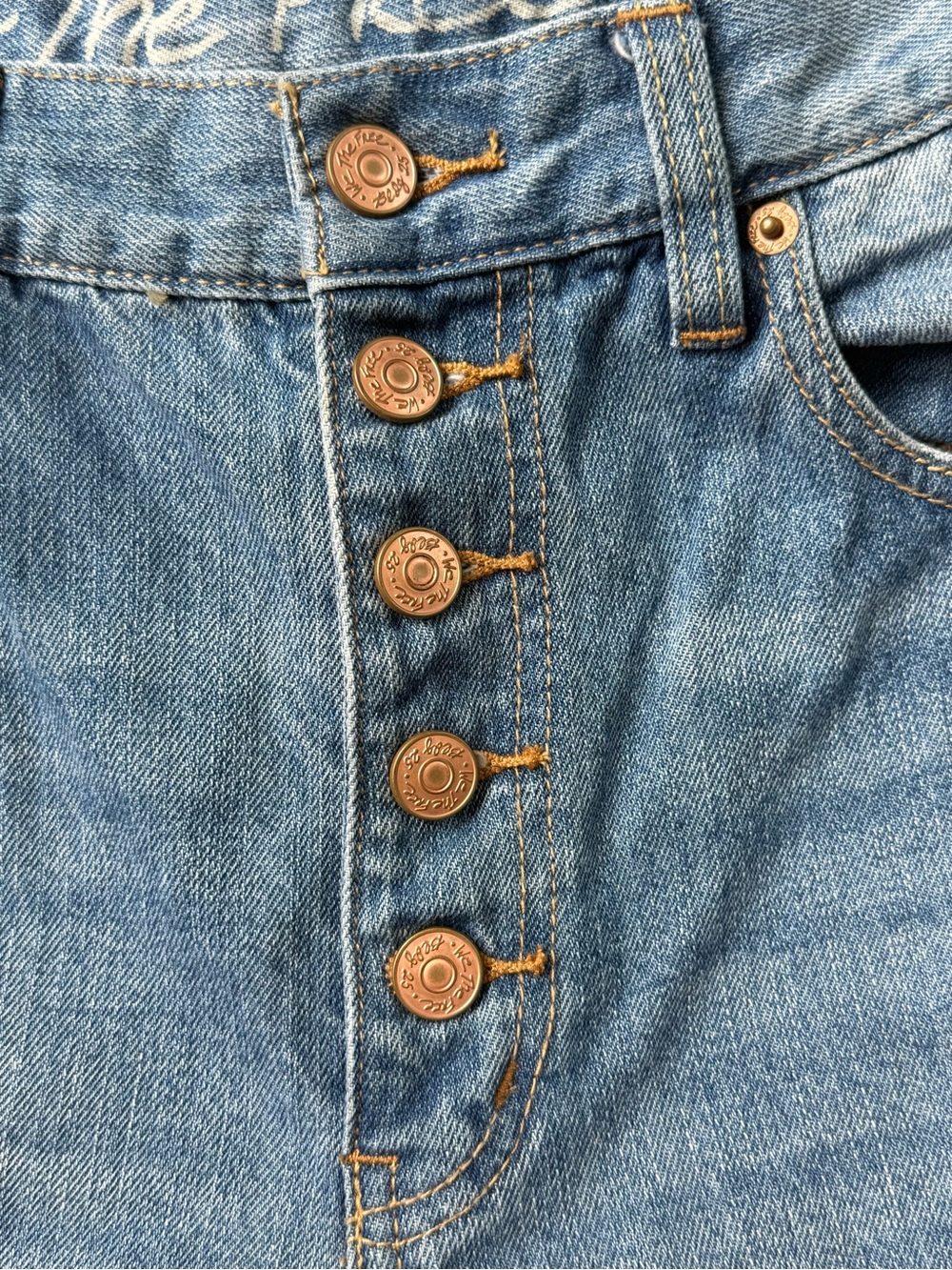 Free People We The Free High-Rise Button-Fly Boyfriend Jeans Size 30 - Picture 12 of 13